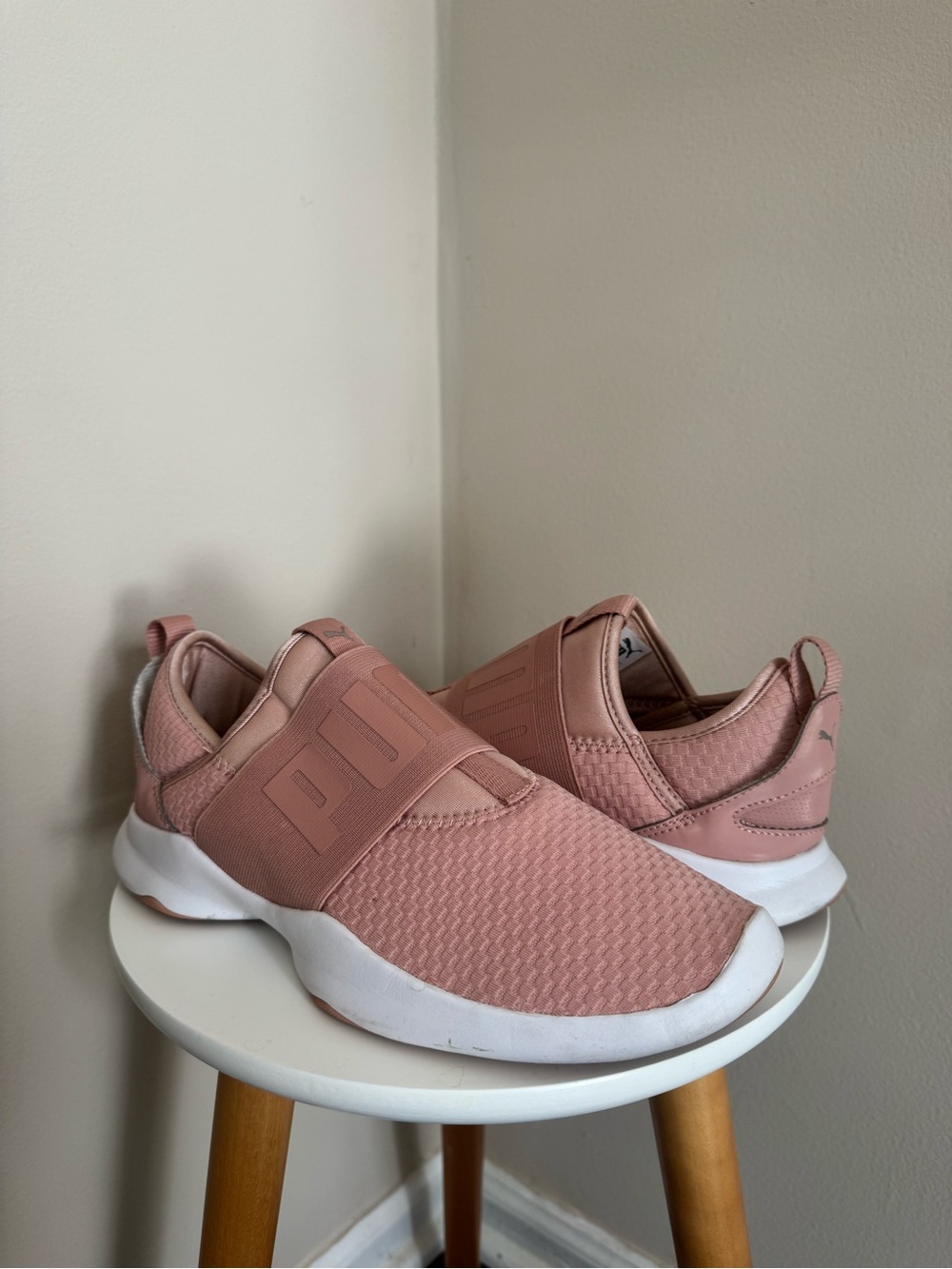 Puma Women's Dusty Pink Slip-On Athletic Sneakers